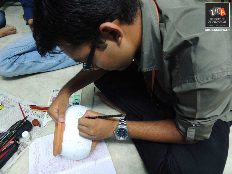 ZICA Bhubaneswar Student activity - Pot Painting Image 6